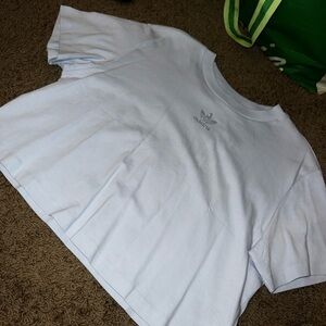 Adidas Women's Light Blue Crop Top